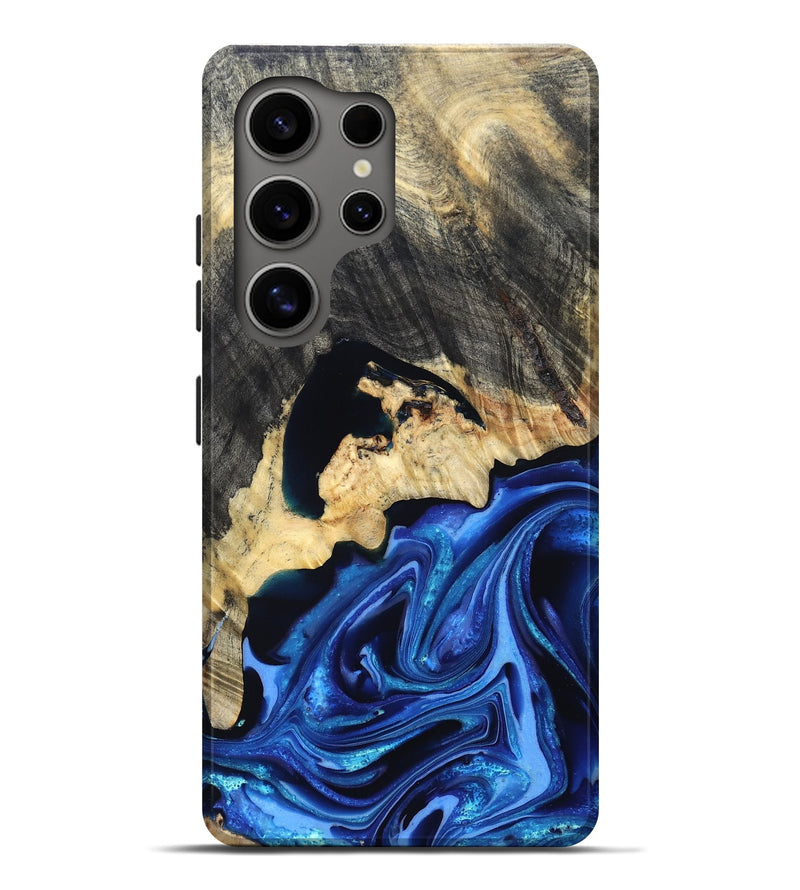 Galaxy S25 Ultra Wood Live Edge Phone Case - Wyatt (Blue, 823247)