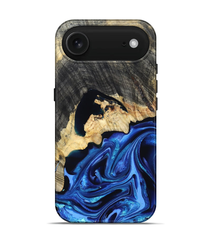 iPhone 17 Air Wood Live Edge Phone Case - Wyatt (Blue, 823247)