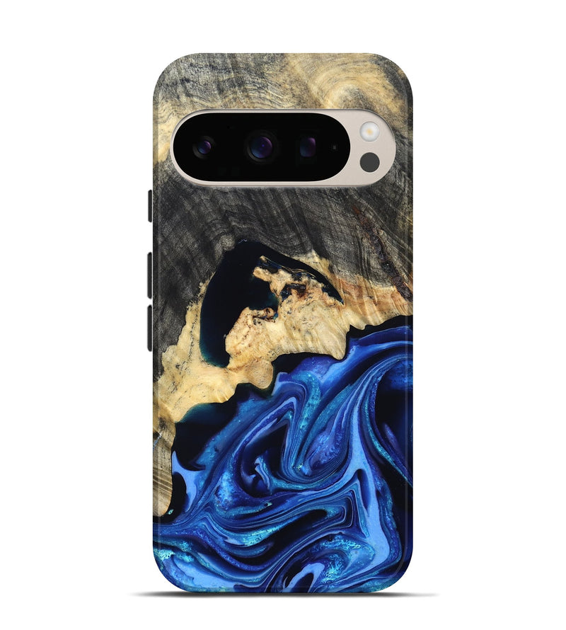 Pixel 10 Wood Live Edge Phone Case - Wyatt (Blue, 823247)
