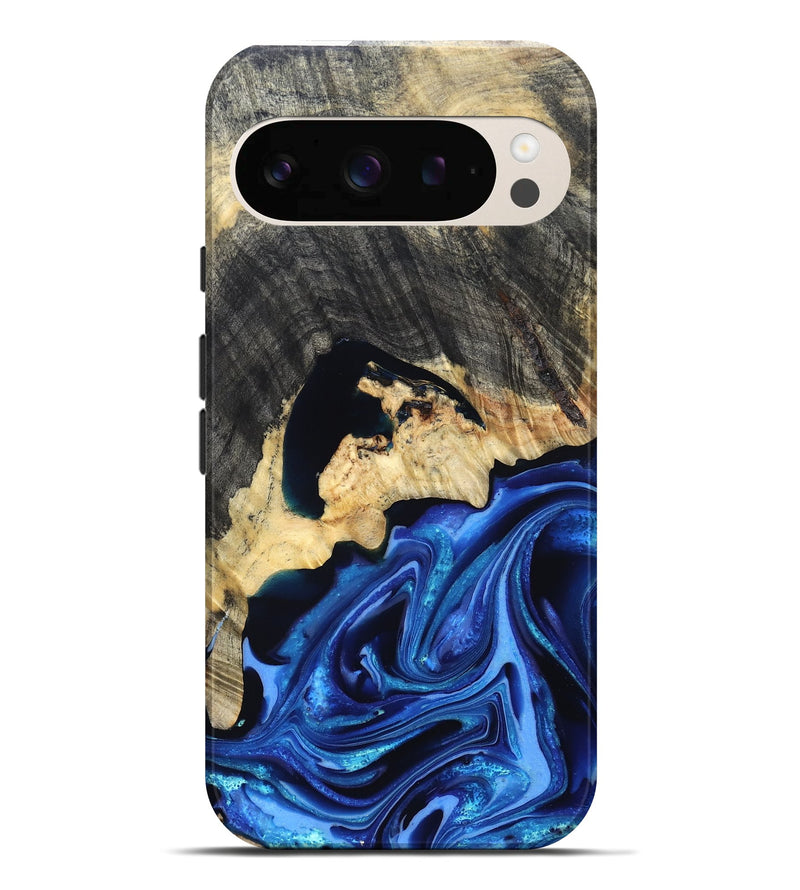 Pixel 10 Pro XL Wood Live Edge Phone Case - Wyatt (Blue, 823247)