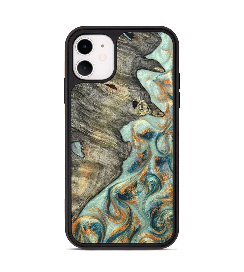 iPhone 11 Wood Phone Case - Raymon (Green, 823254)