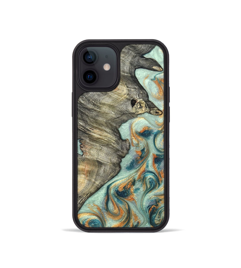 iPhone 12 mini Wood Phone Case - Raymon (Green, 823254)