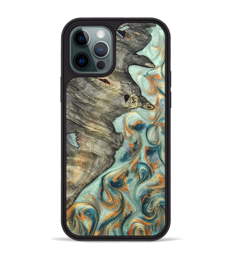 iPhone 12 Pro Max Wood Phone Case - Raymon (Green, 823254)