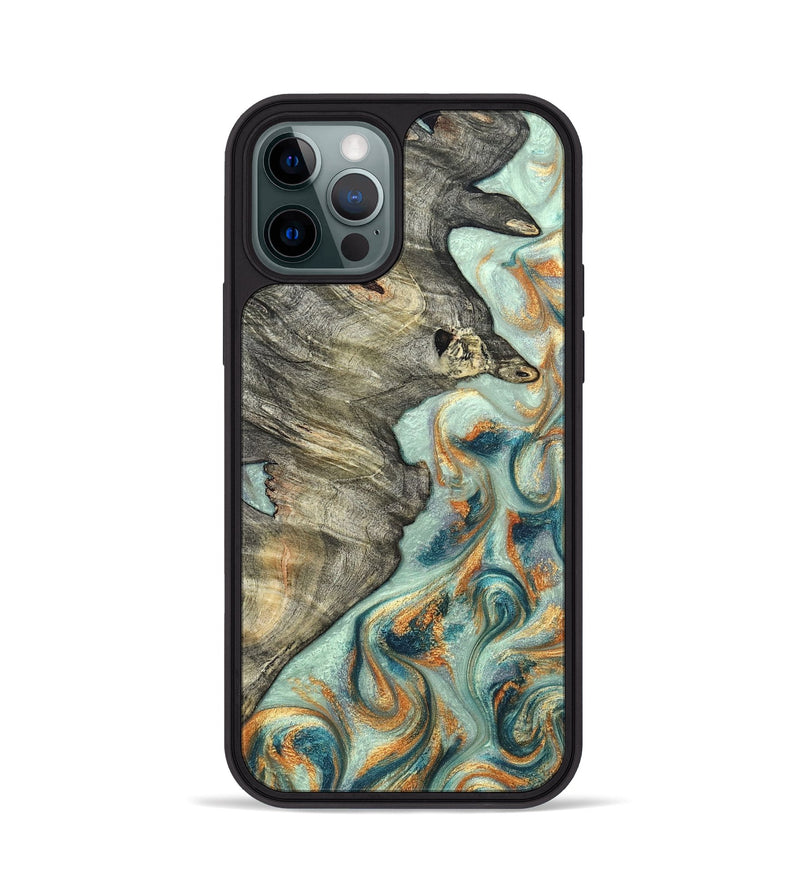 iPhone 12 Pro Wood Phone Case - Raymon (Green, 823254)