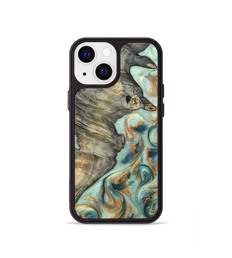 iPhone 13 mini Wood Phone Case - Raymon (Green, 823254)
