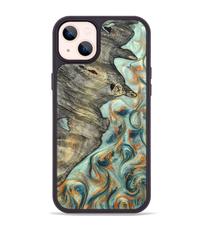 iPhone 14 Plus Wood Phone Case - Raymon (Green, 823254)