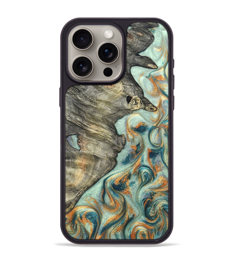 iPhone 15 Pro Max Wood Phone Case - Raymon (Green, 823254)