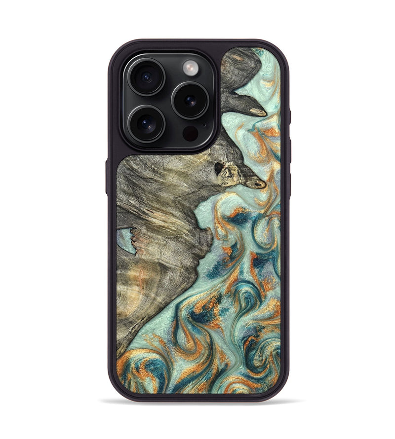 iPhone 15 Pro Wood Phone Case - Raymon (Green, 823254)