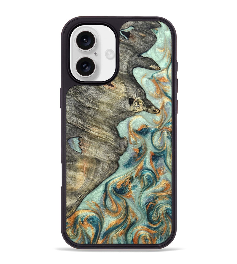 iPhone 16 Plus Wood Phone Case - Raymon (Green, 823254)