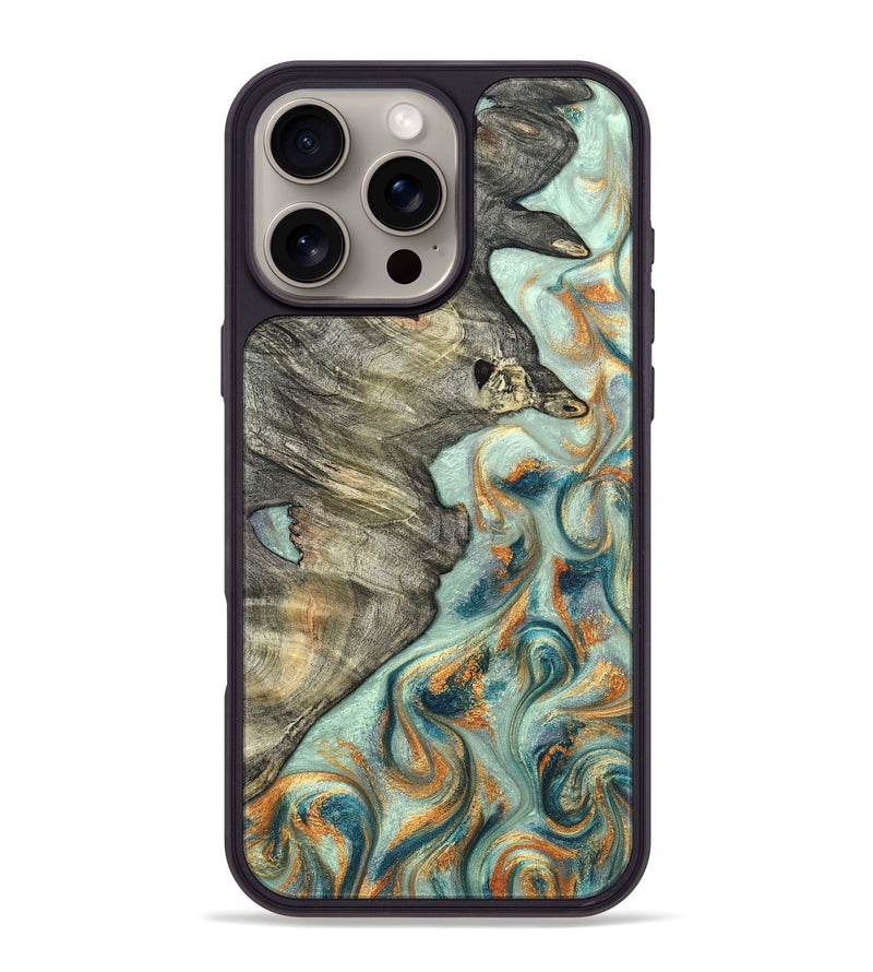 iPhone 16 Pro Max Wood Phone Case - Raymon (Green, 823254)