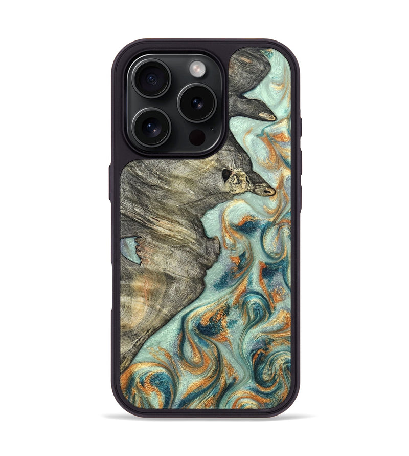 iPhone 16 Pro Wood Phone Case - Raymon (Green, 823254)