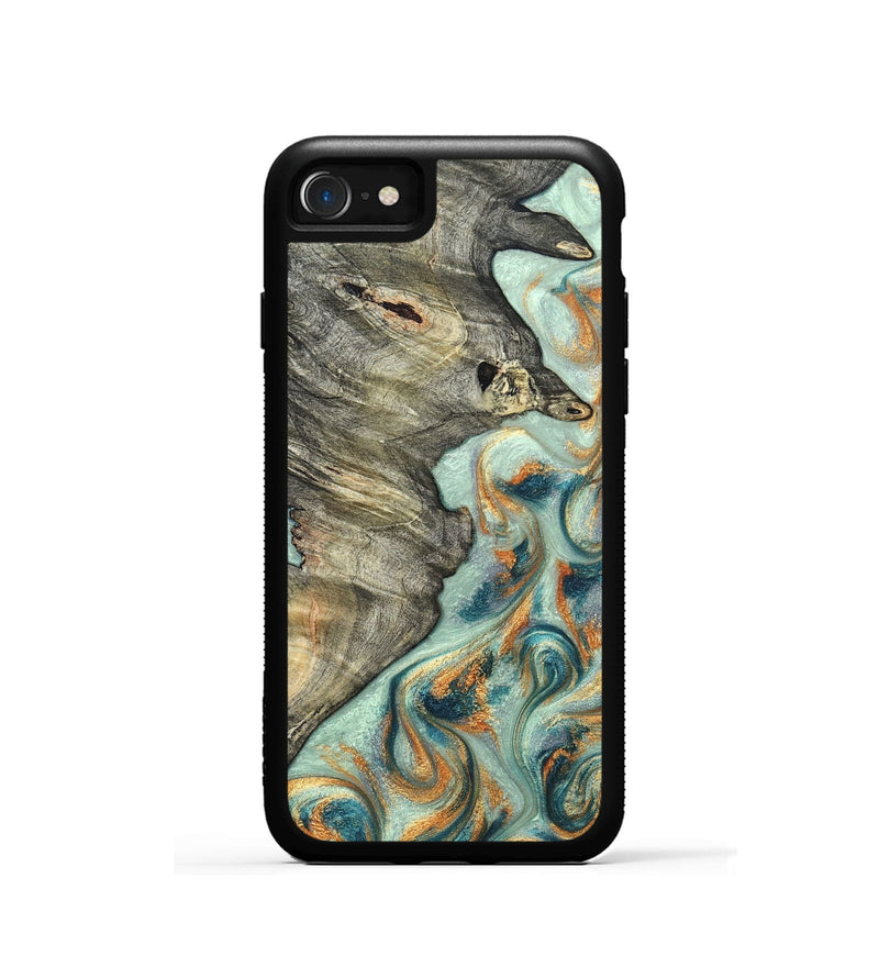 iPhone SE Wood Phone Case - Raymon (Green, 823254)