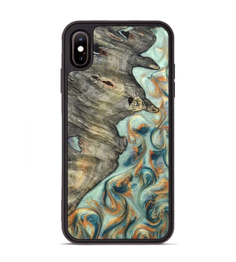 iPhone Xs Max Wood Phone Case - Raymon (Green, 823254)