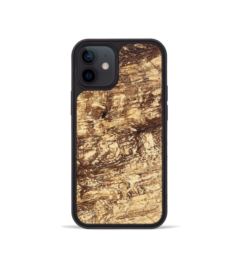 iPhone 12 mini Wood Phone Case - Scarlet (Wood Burl, 823256)
