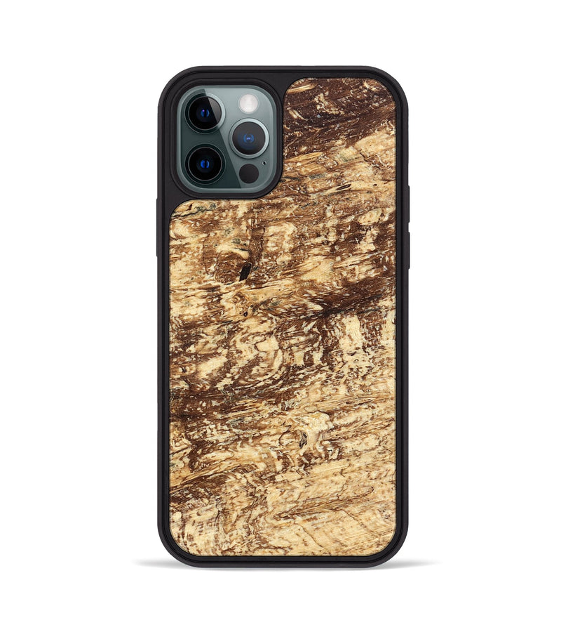iPhone 12 Pro Wood Phone Case - Scarlet (Wood Burl, 823256)