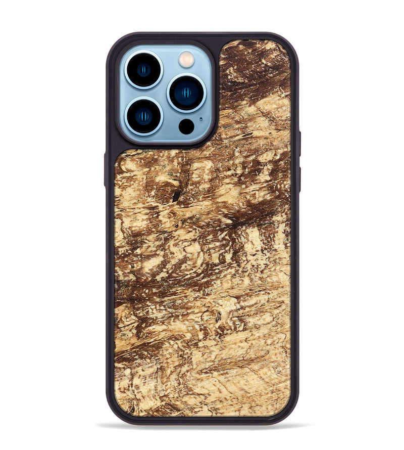 iPhone 14 Pro Max Wood Phone Case - Scarlet (Wood Burl, 823256)