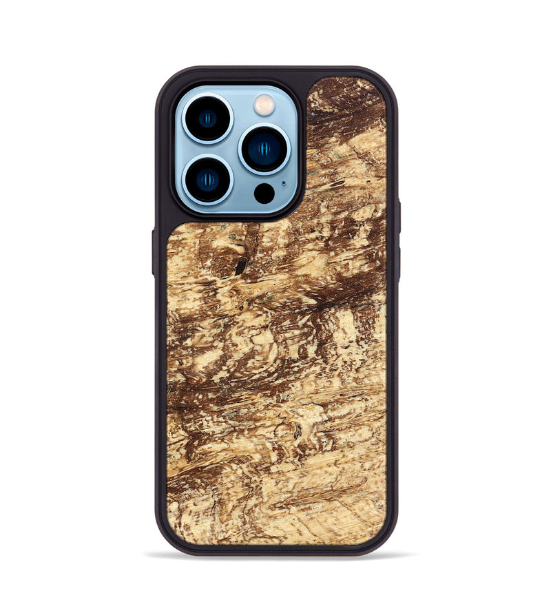 iPhone 14 Pro Wood Phone Case - Scarlet (Wood Burl, 823256)