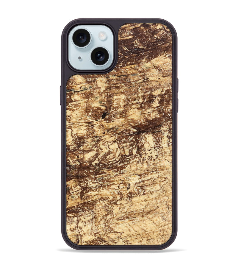 iPhone 15 Plus Wood Phone Case - Scarlet (Wood Burl, 823256)