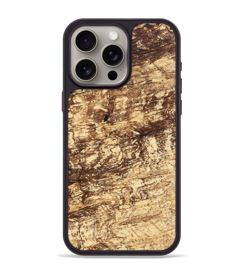 iPhone 15 Pro Max Wood Phone Case - Scarlet (Wood Burl, 823256)
