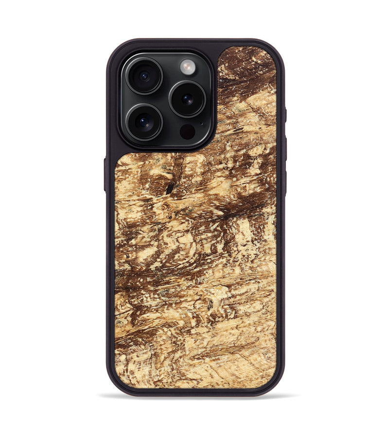 iPhone 15 Pro Wood Phone Case - Scarlet (Wood Burl, 823256)