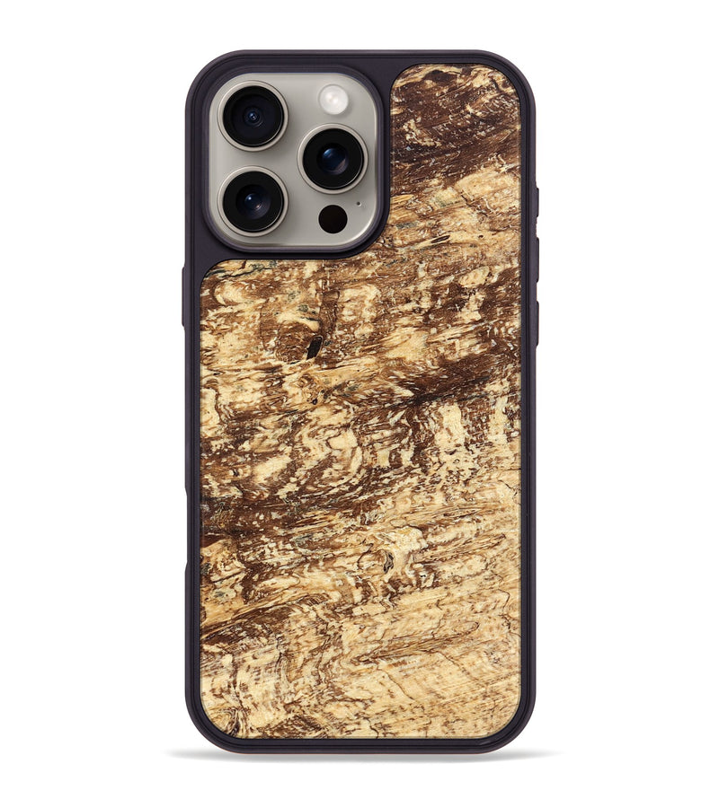 iPhone 16 Pro Max Wood Phone Case - Scarlet (Wood Burl, 823256)