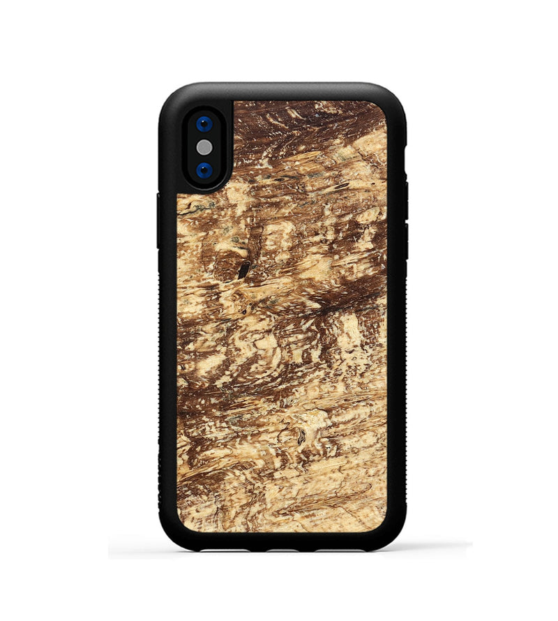 iPhone Xs Wood Phone Case - Scarlet (Wood Burl, 823256)