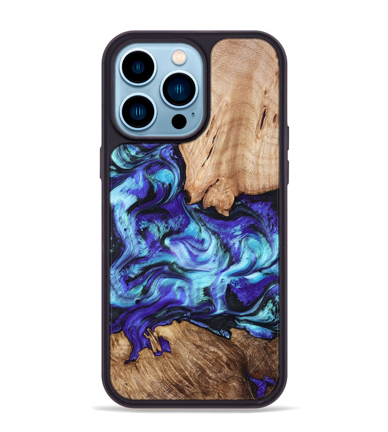 iPhone 14 Pro Max Wood Phone Case - Wynter (Purple, 823263)