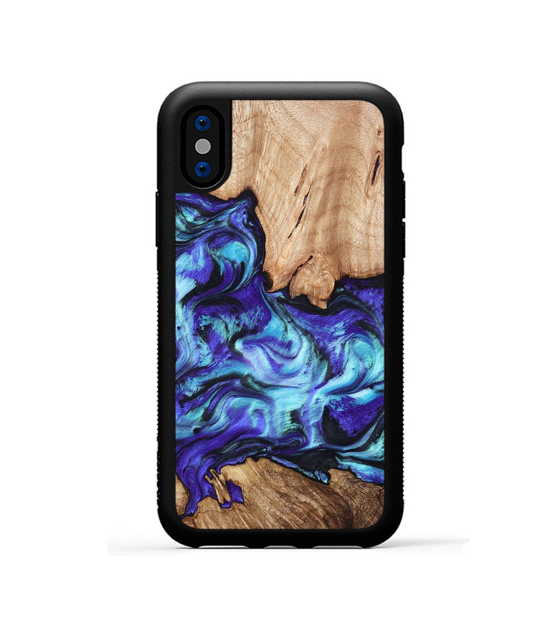iPhone Xs Wood Phone Case - Wynter (Purple, 823263)