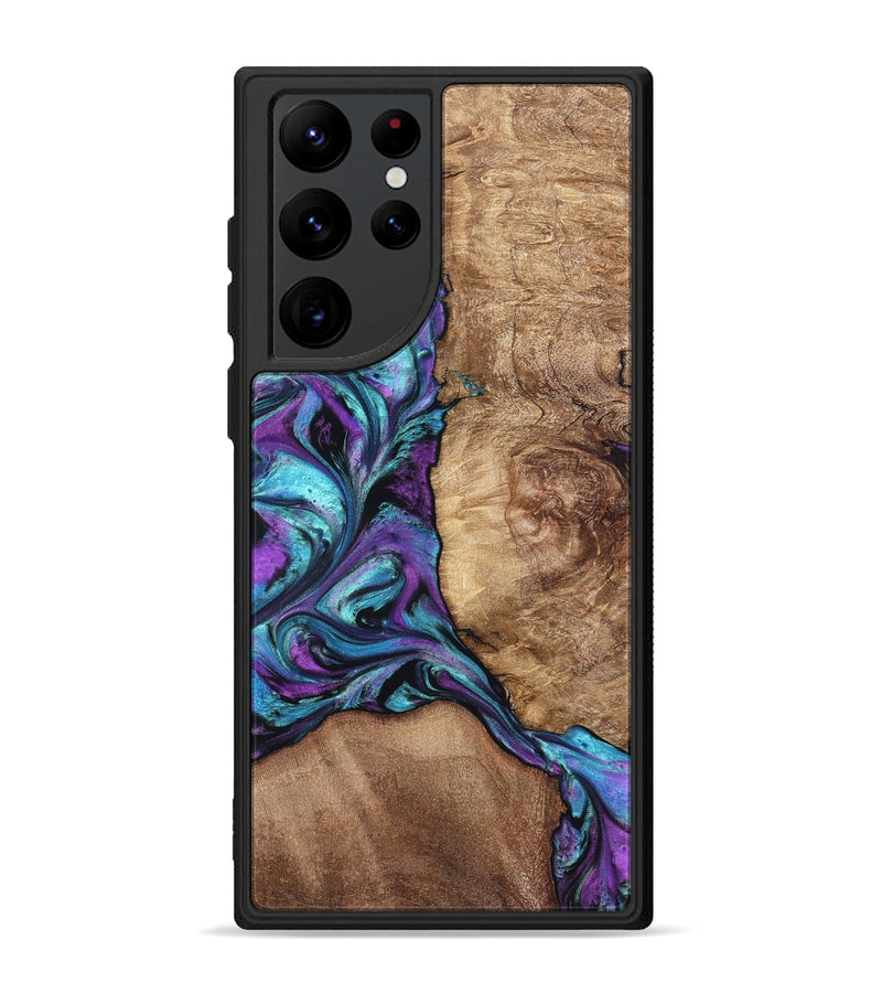 Galaxy S22 Ultra Wood Phone Case - Roberto (Purple, 823265)