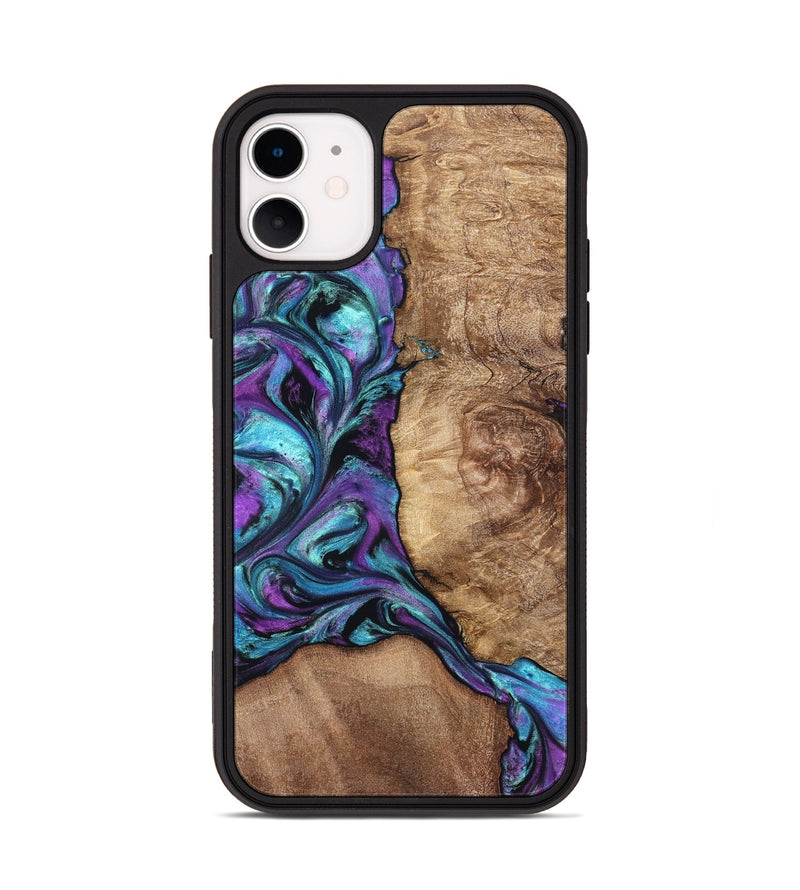 iPhone 11 Wood Phone Case - Roberto (Purple, 823265)