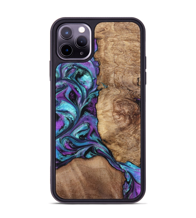 iPhone 11 Pro Max Wood Phone Case - Roberto (Purple, 823265)