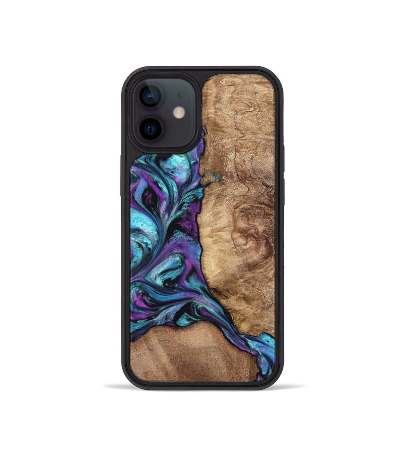 iPhone 12 mini Wood Phone Case - Roberto (Purple, 823265)