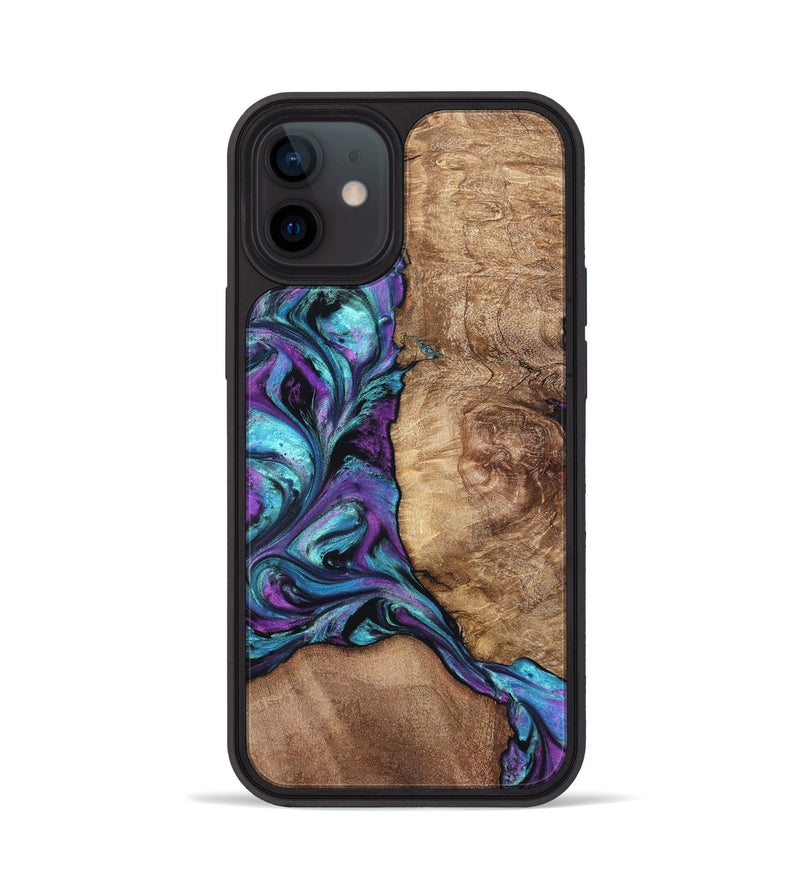 iPhone 12 Wood Phone Case - Roberto (Purple, 823265)