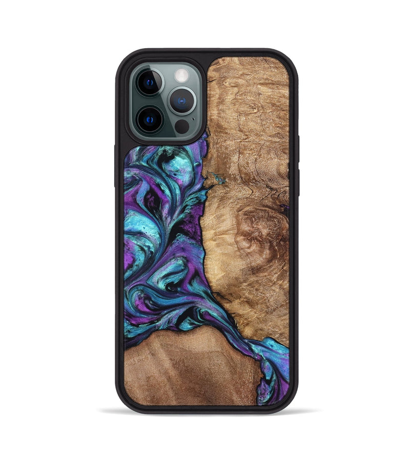 iPhone 12 Pro Wood Phone Case - Roberto (Purple, 823265)