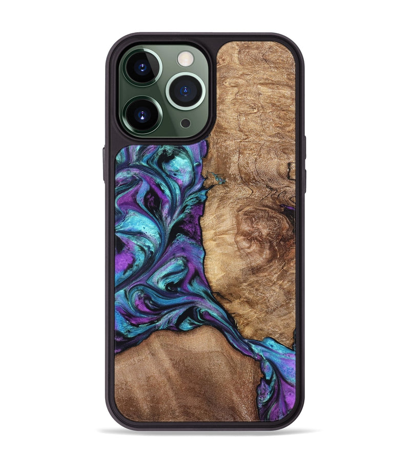 iPhone 13 Pro Max Wood Phone Case - Roberto (Purple, 823265)