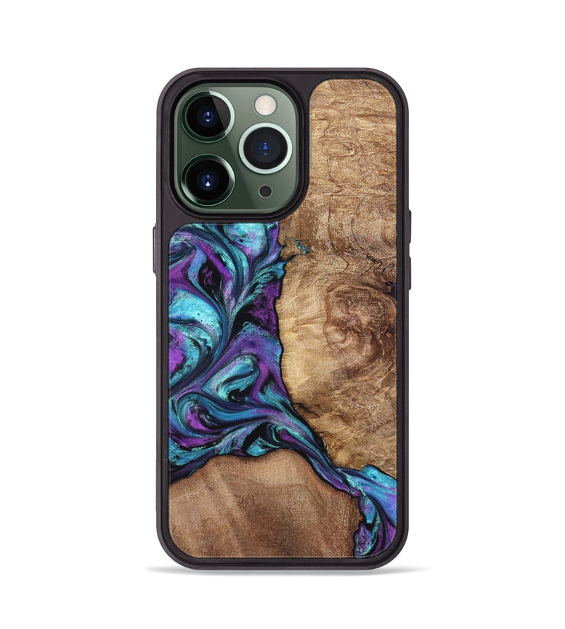 iPhone 13 Pro Wood Phone Case - Roberto (Purple, 823265)