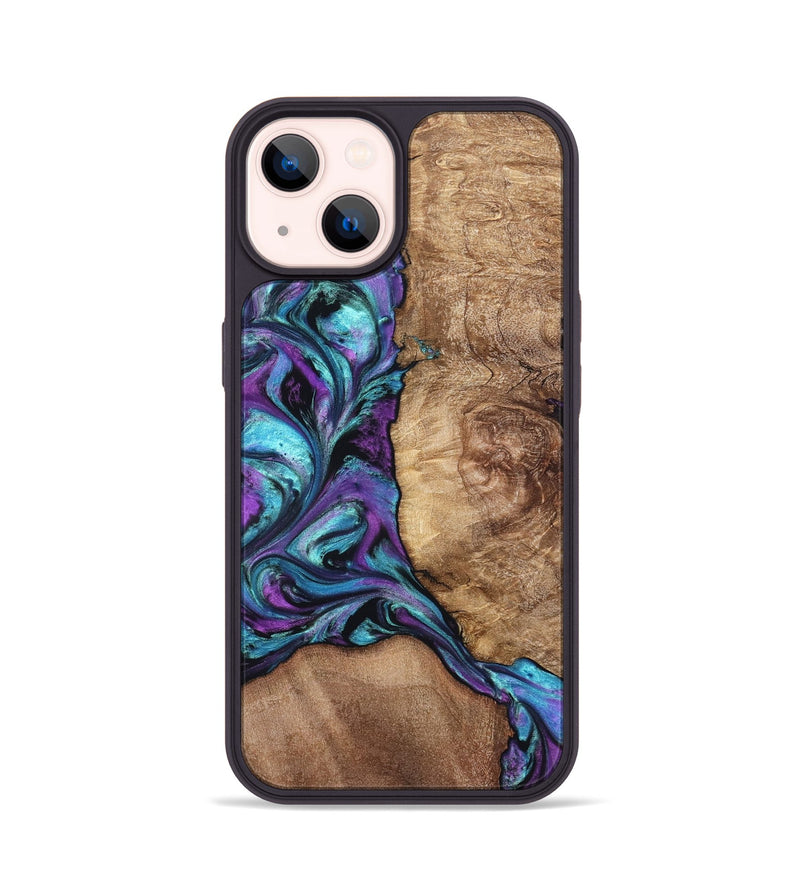 iPhone 14 Wood Phone Case - Roberto (Purple, 823265)