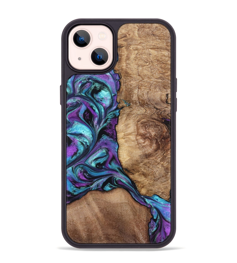 iPhone 14 Plus Wood Phone Case - Roberto (Purple, 823265)