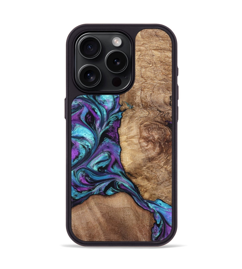 iPhone 15 Pro Wood Phone Case - Roberto (Purple, 823265)