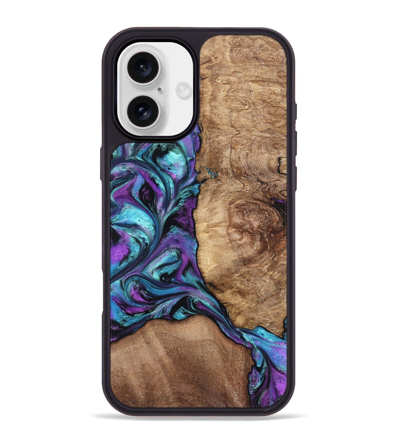 iPhone 16 Plus Wood Phone Case - Roberto (Purple, 823265)
