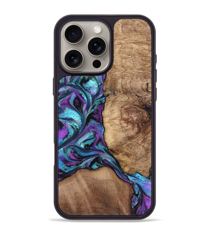 iPhone 16 Pro Max Wood Phone Case - Roberto (Purple, 823265)