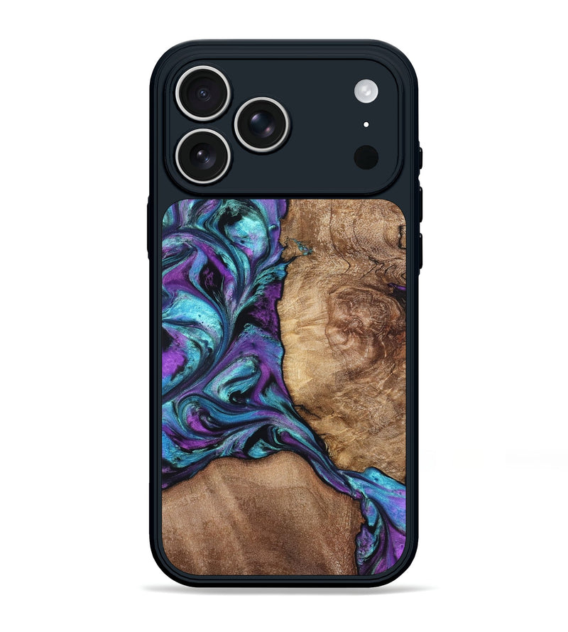 iPhone 17 Pro Max Wood Phone Case - Roberto (Purple, 823265)