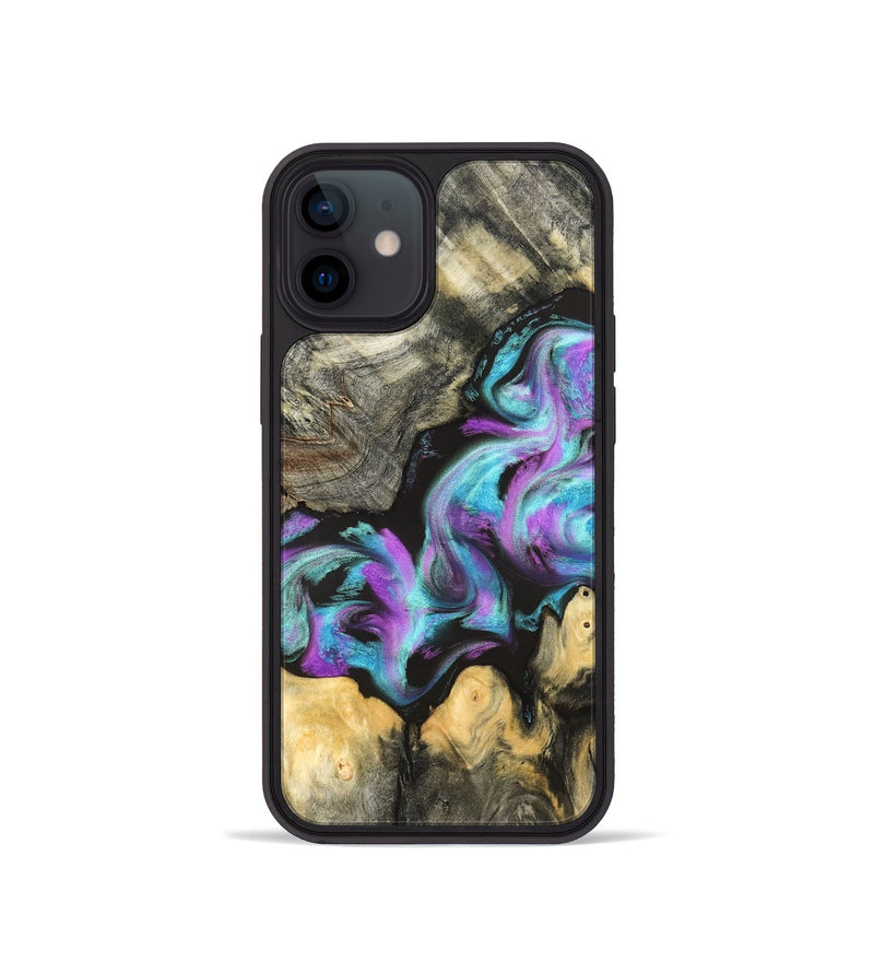 iPhone 12 mini Wood Phone Case - Noe (Purple, 823267)