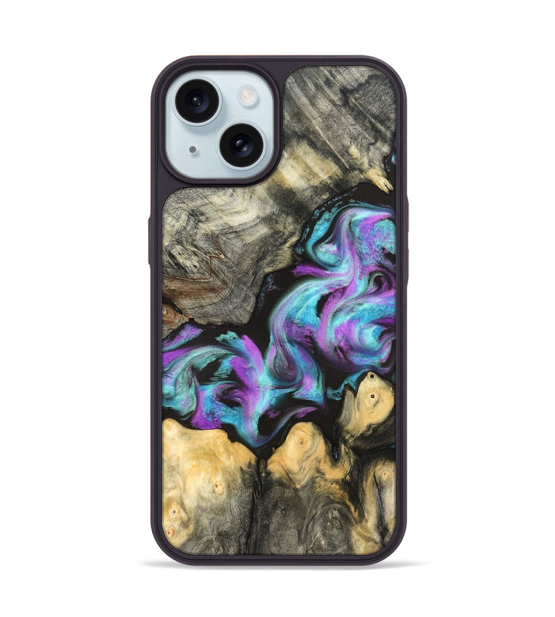 iPhone 15 Wood Phone Case - Noe (Purple, 823267)