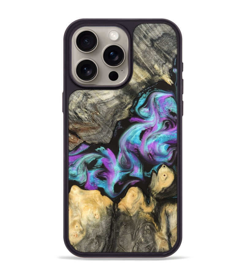 iPhone 15 Pro Max Wood Phone Case - Noe (Purple, 823267)