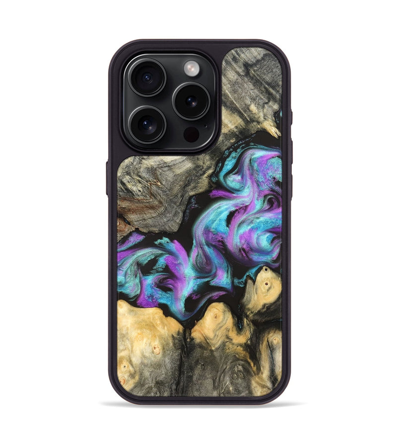 iPhone 15 Pro Wood Phone Case - Noe (Purple, 823267)
