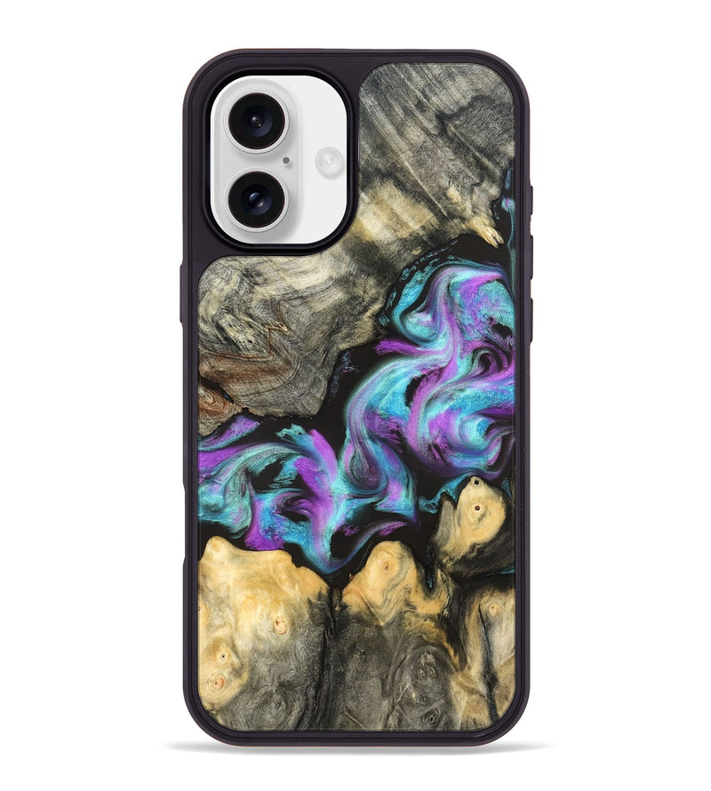 iPhone 16 Plus Wood Phone Case - Noe (Purple, 823267)
