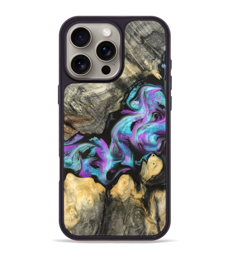 iPhone 16 Pro Max Wood Phone Case - Noe (Purple, 823267)