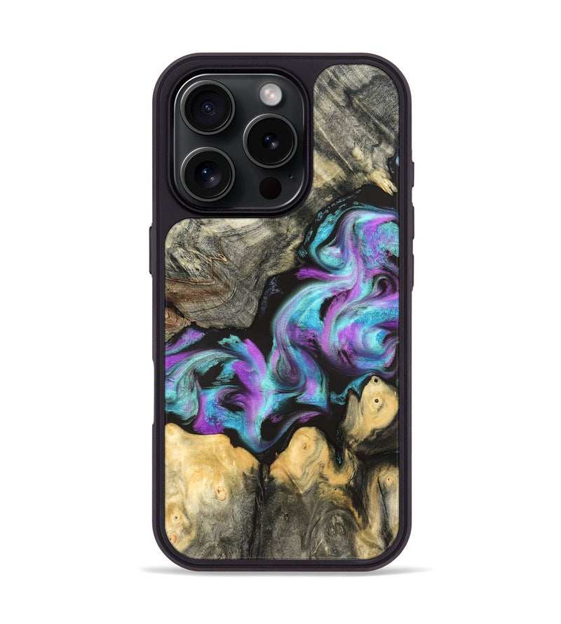 iPhone 16 Pro Wood Phone Case - Noe (Purple, 823267)