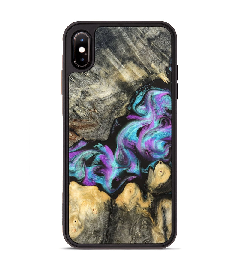 iPhone Xs Max Wood Phone Case - Noe (Purple, 823267)